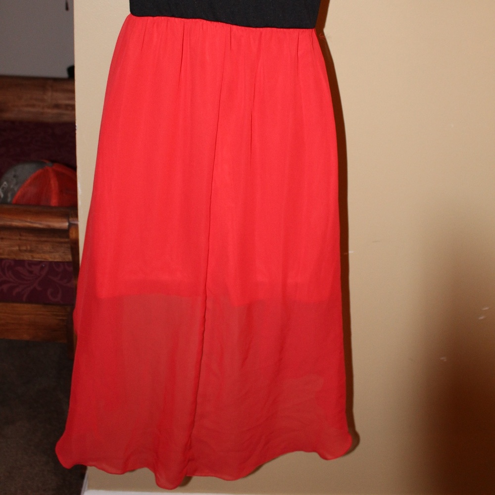 Red/Black High-Low Dress - Picture 3 of 5
